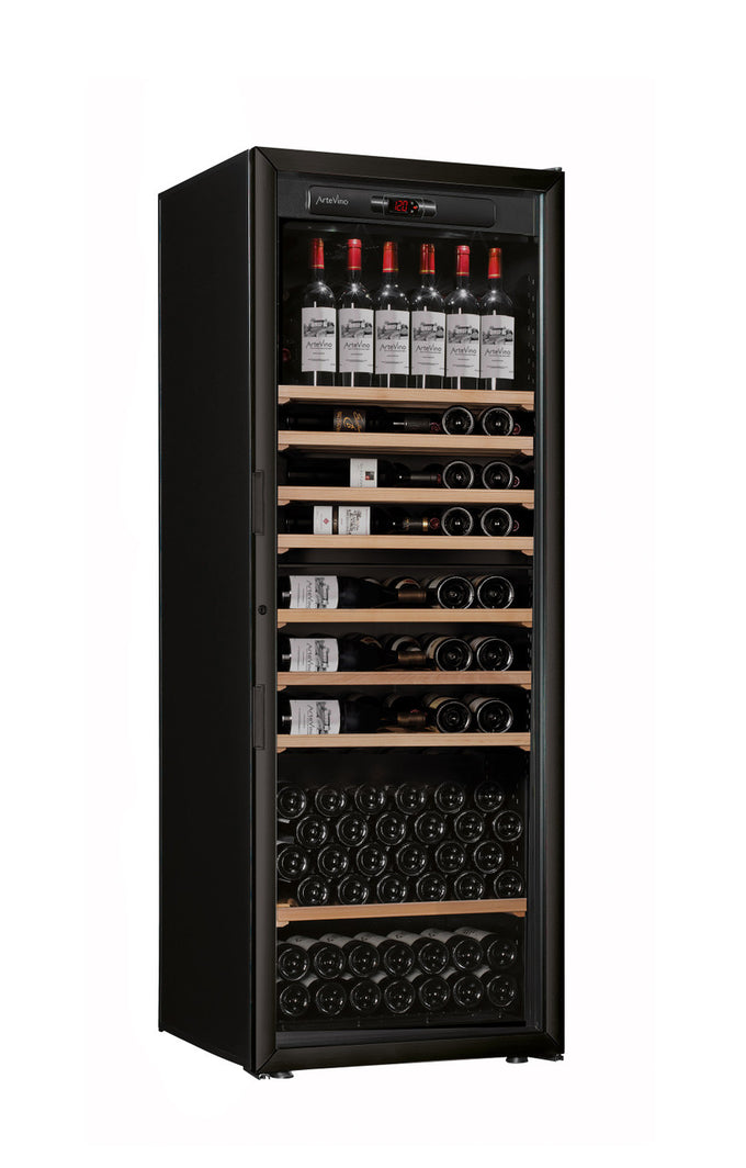 Rosehill Wine Cellars Premier Cru Modern - Double Wide - 3 Bottles 10 ft Walnut Black