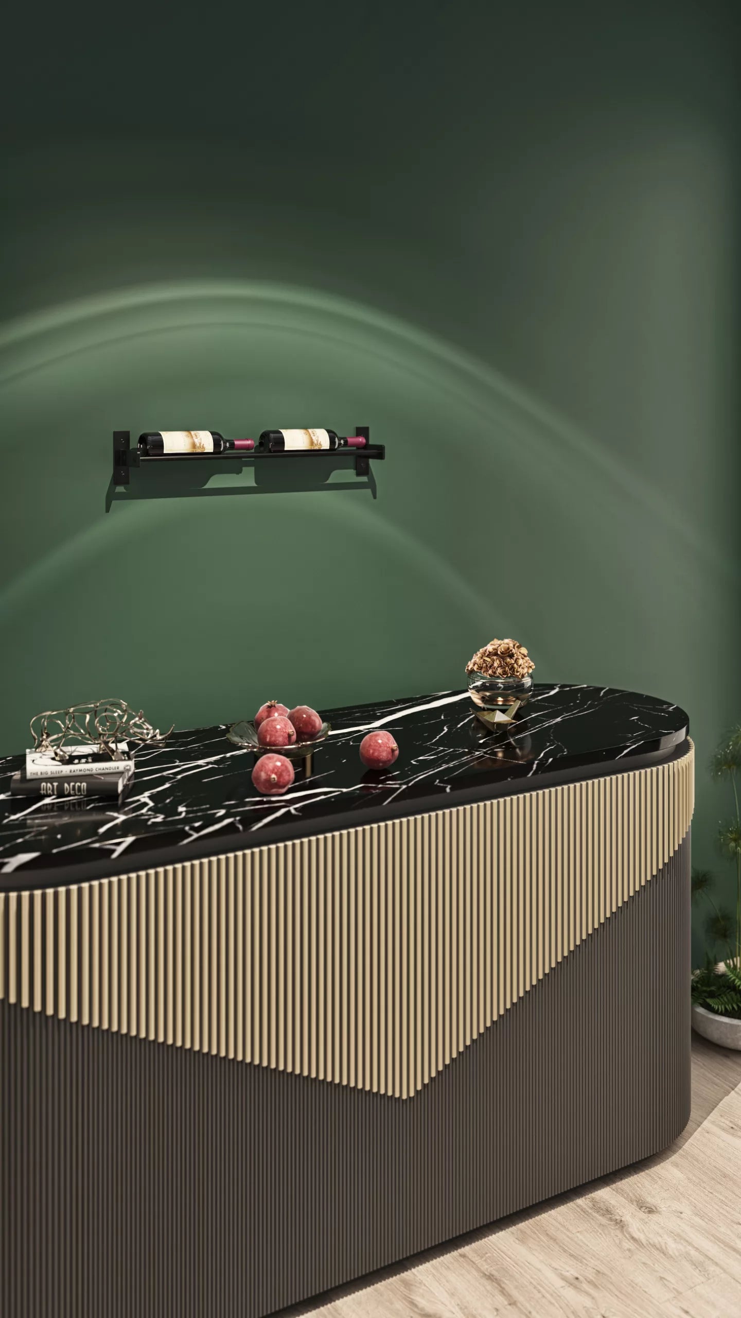 VintageView Evolution Wine Wall 5 2C (wall mounted metal wine rack)