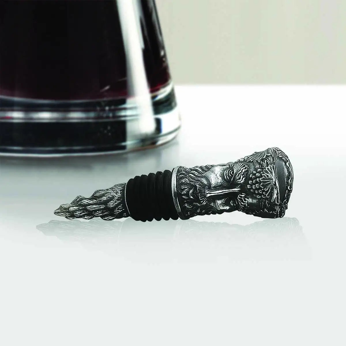 Bacchus Pewter Bottle Stopper