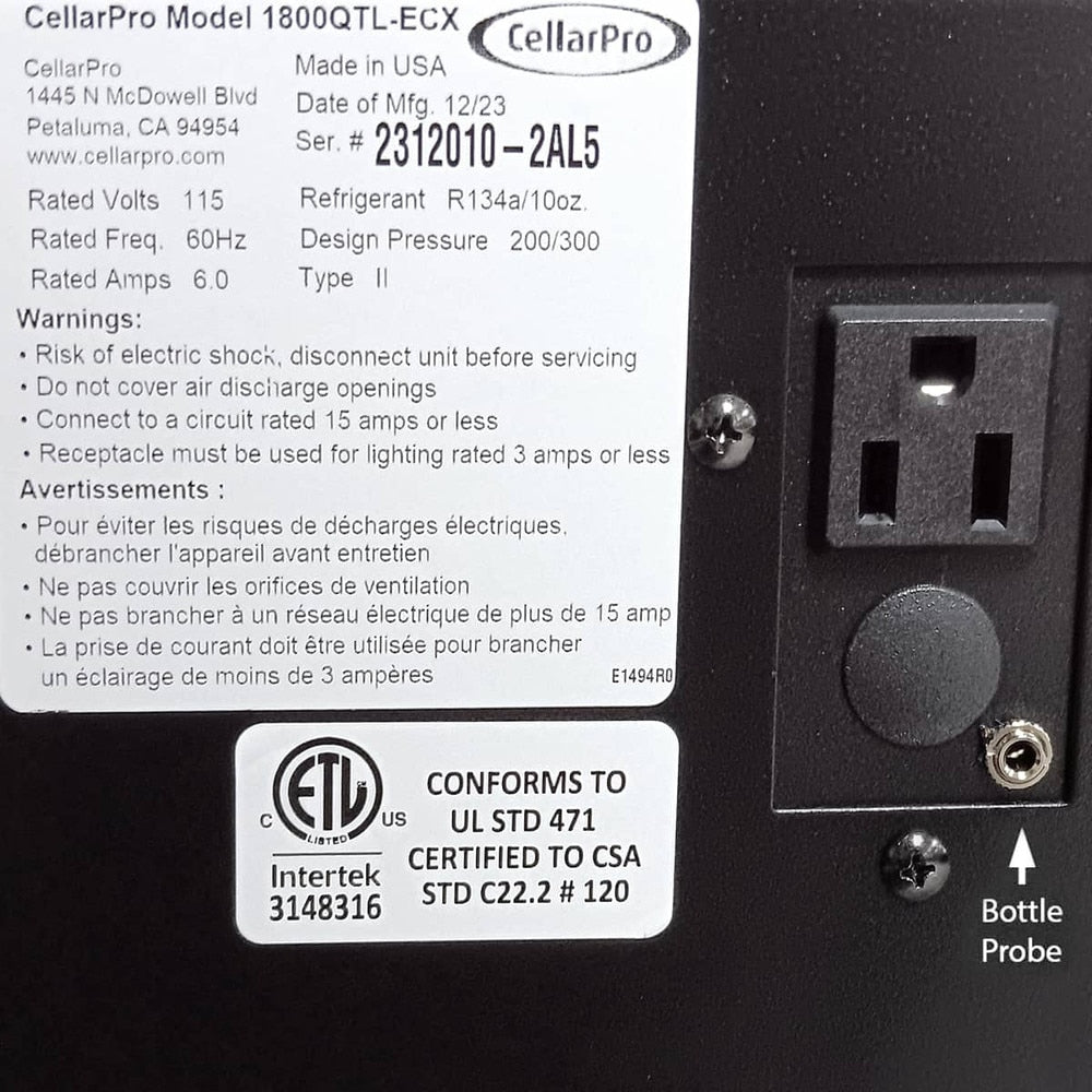 CellarPro 1800QTL Wine Cellar Cooling Unit