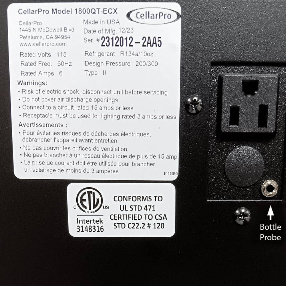 CellarPro 1800QT Wine Cellar Cooling Unit