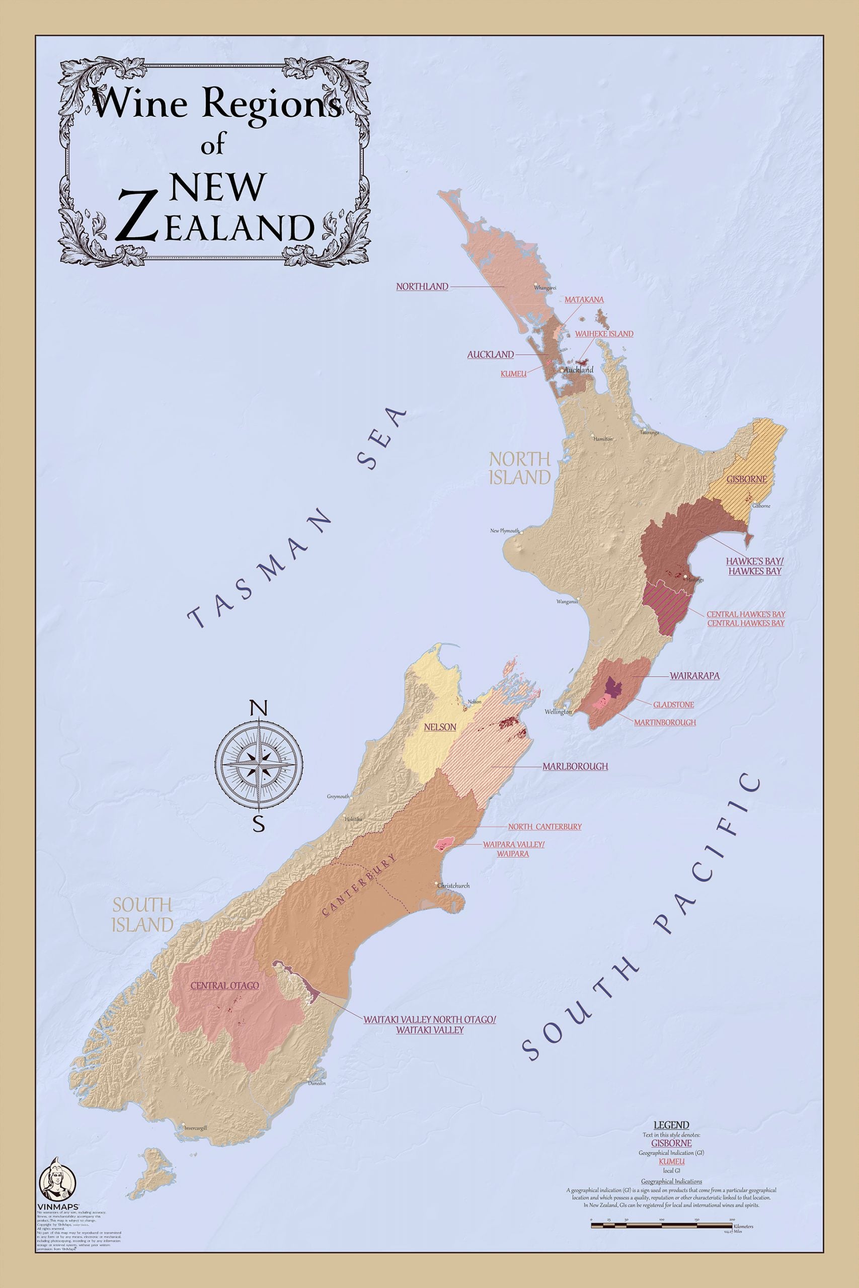 Australia & New Zealand Wine Map