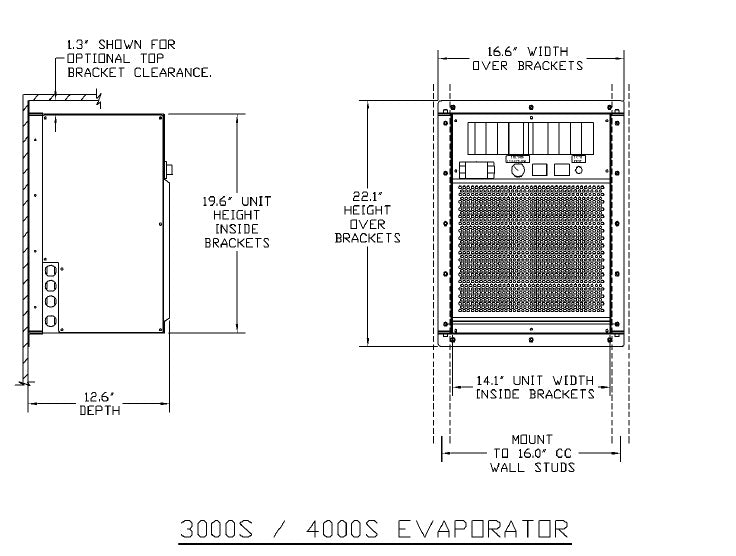CellarPro CellarPro Wall Mounted 4000 Wine Cellar Cooling Unit