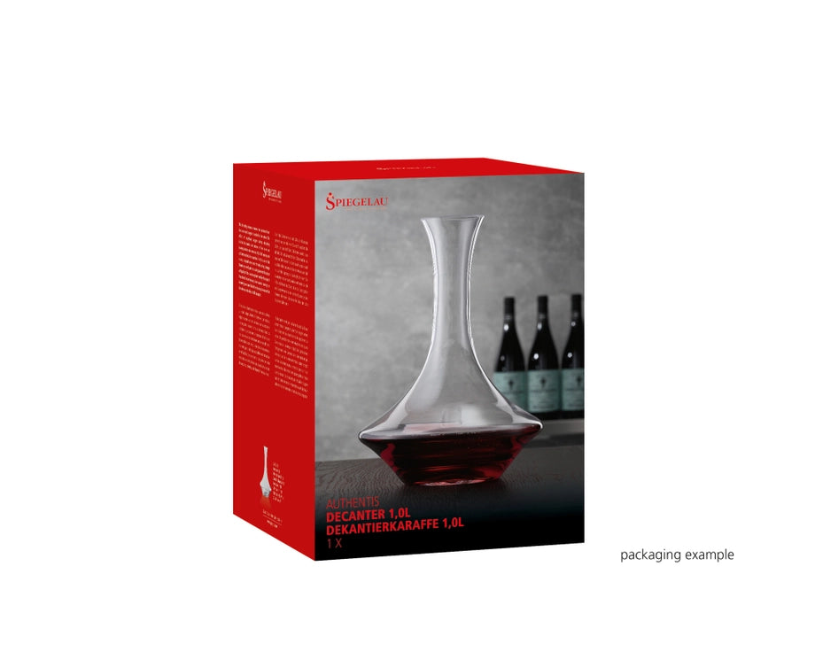 Spiegelau Authentis Decanter + 6 Burgundy Red Wine Glasses