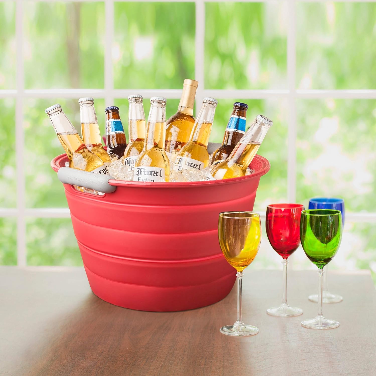 Collapsible Silicone Beverage Bin
