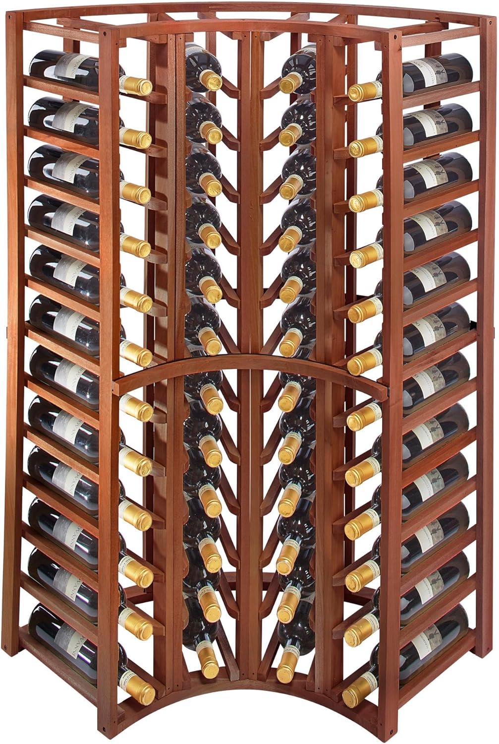 F04 Curved Corner Wine Rack