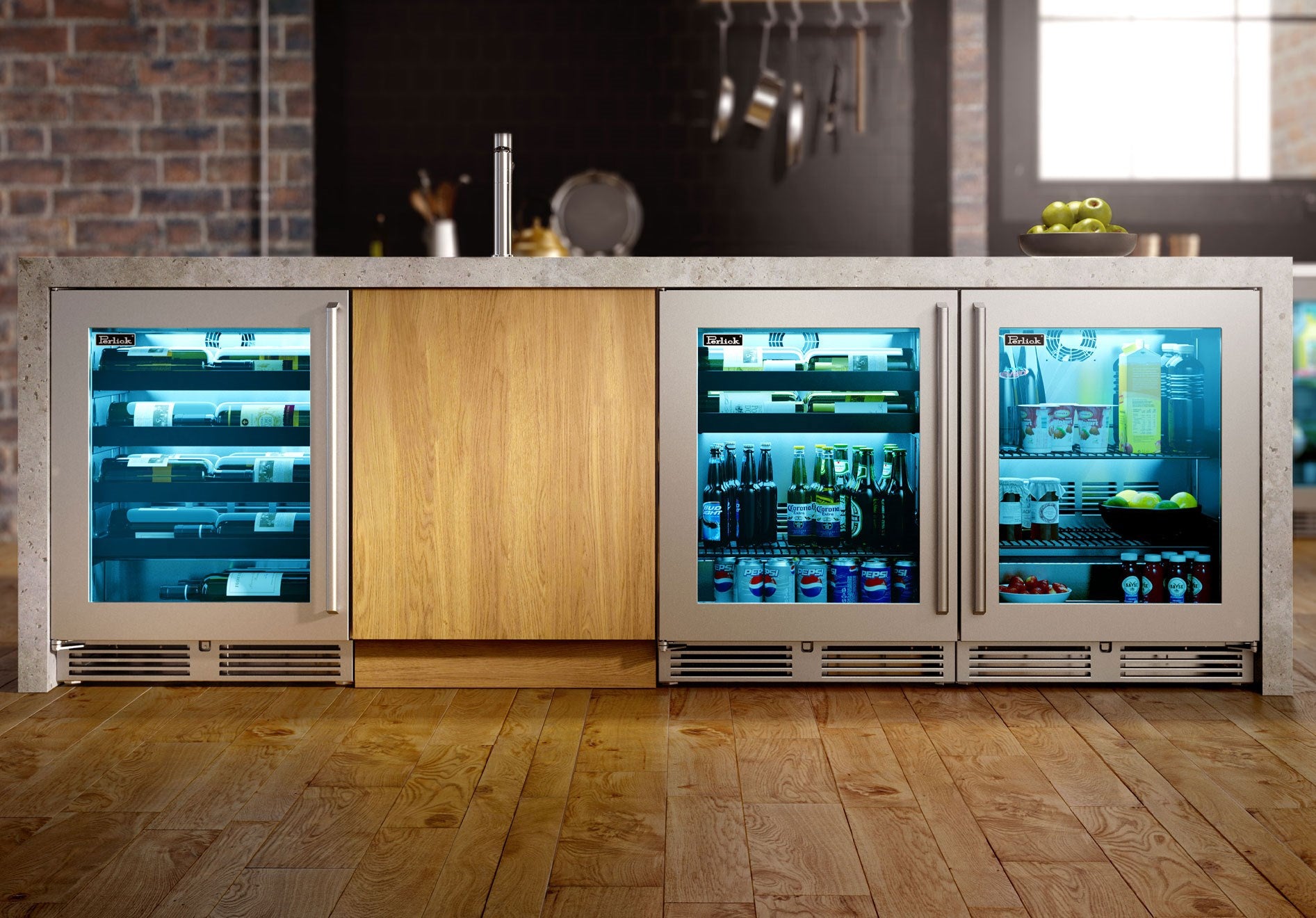 Perlick SHALLOW DEPTH - Perlick 24 with Solid Stainless Steel Door