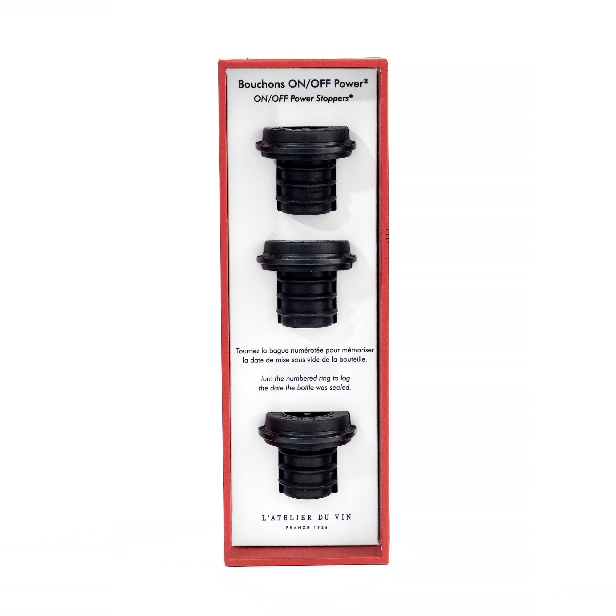 L'Atelier du Vin Gard'vin 3 Bouchons - Wine Preservation Power Stoppers
