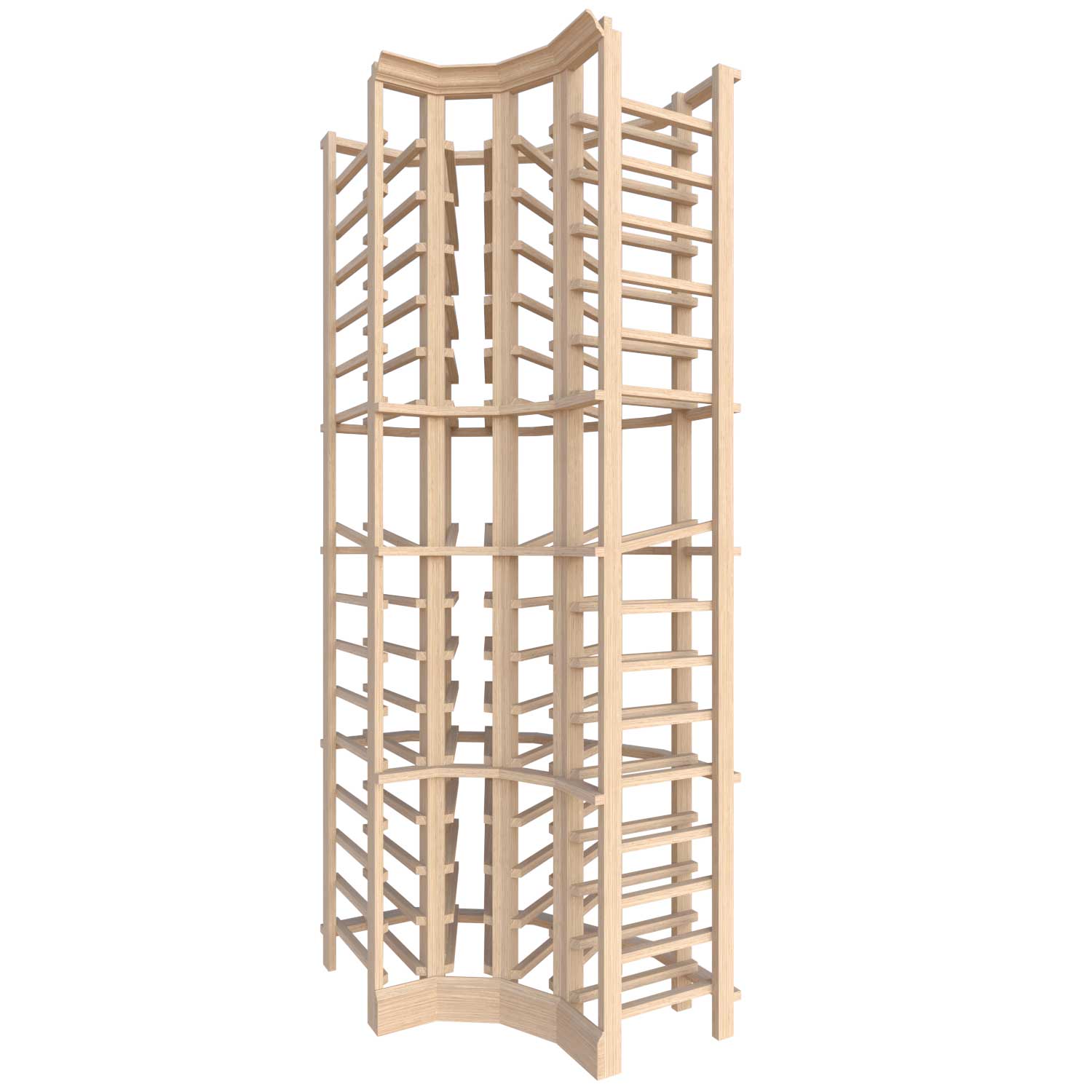 Premier Cru Wine Racks Curved Corner Wine Rack - Premier Cru Premium Wooden Racking European Beech
