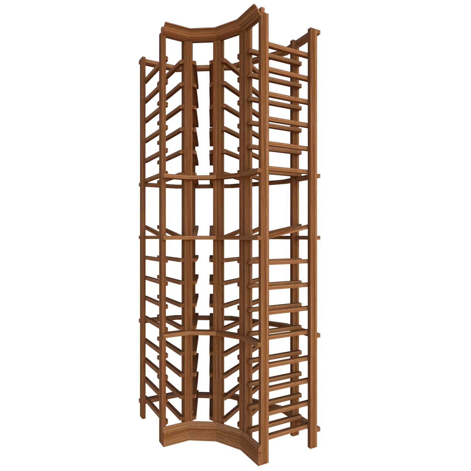 Premier Cru Wine Racks Curved Corner Wine Rack - Premier Cru Premium Wooden Racking Canadian Toasted Maple