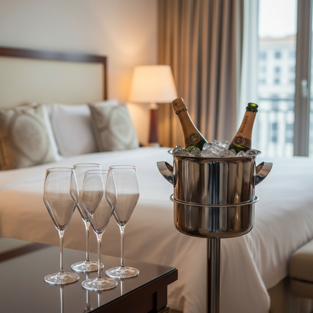 Zalto-Champagne Glasses + Triomphe-Wine Cooler & Stand Image3