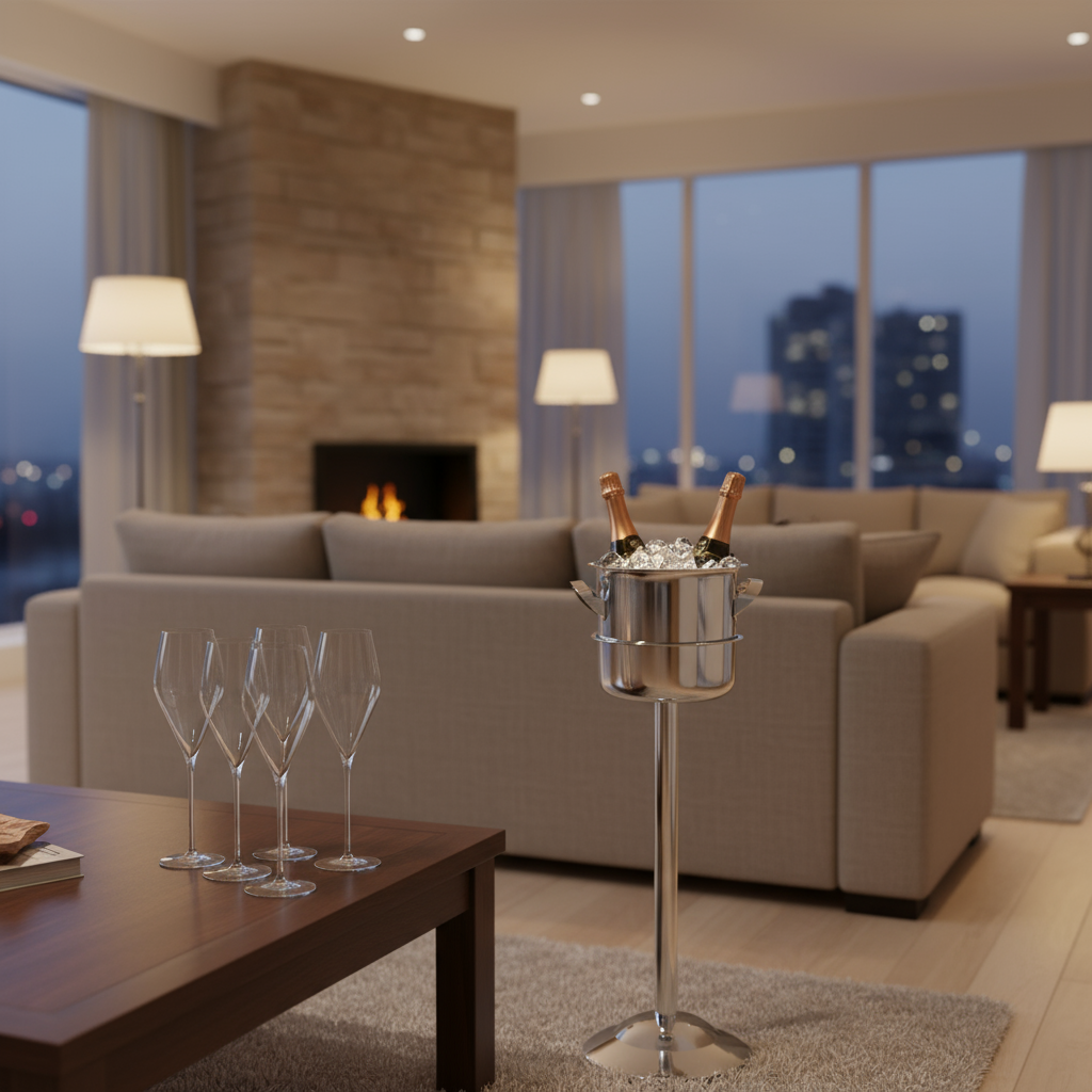 Zalto-Champagne Glasses + Triomphe-Wine Cooler & Stand Image5