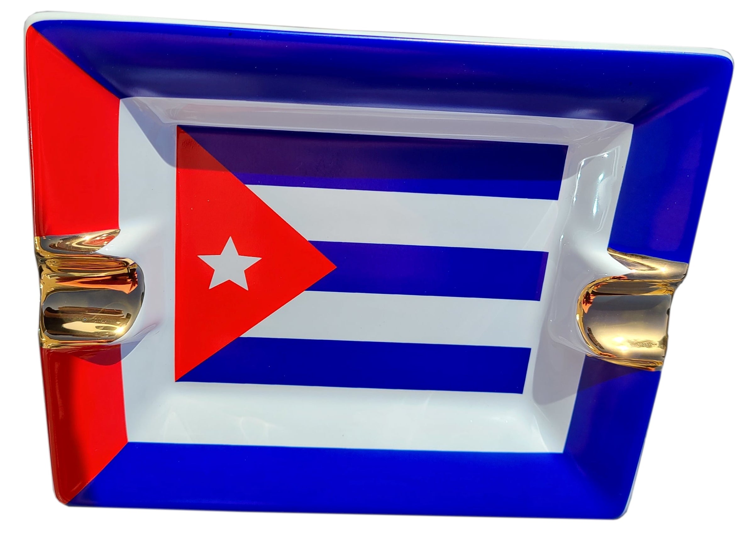 Rosehill Cigar Accessories Cuban Flag Ashtray