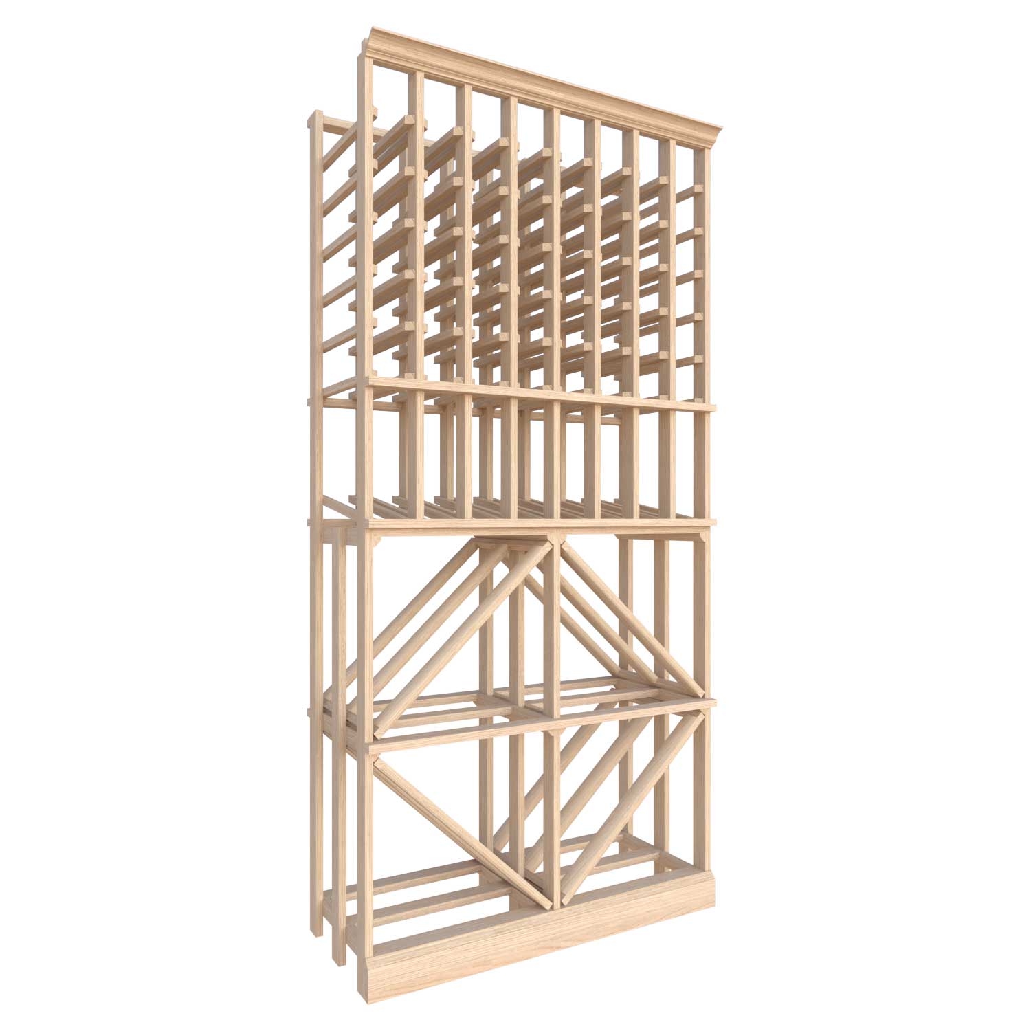 Premier Cru Wine Racks Diamond with Standard (750ml) plus Combo - Premier Cru Premium Wooden Racking European Beech
