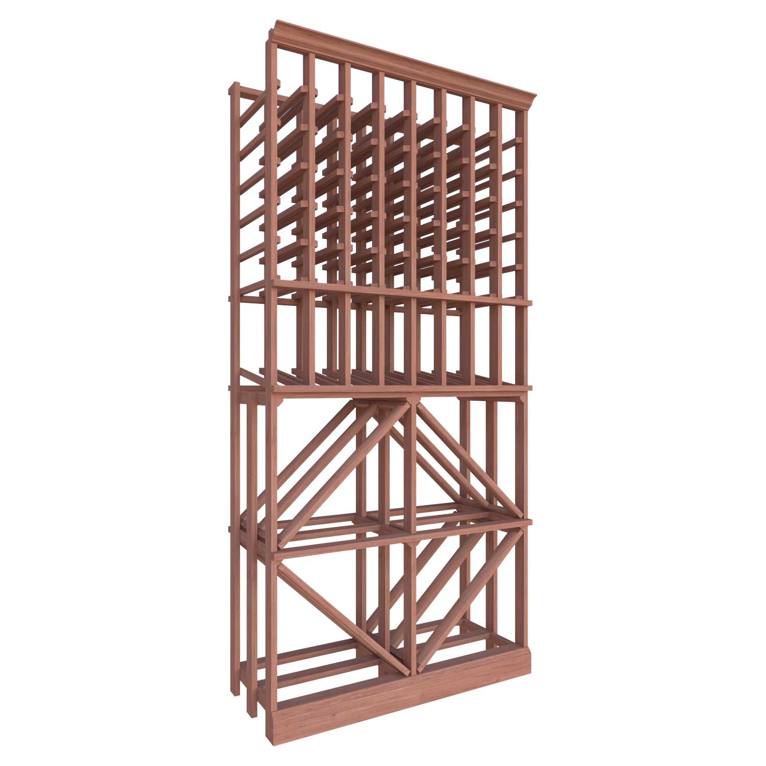 Premier Cru Wine Racks Diamond with Standard (750ml) plus Combo - Premier Cru Premium Wooden Racking African Sapele