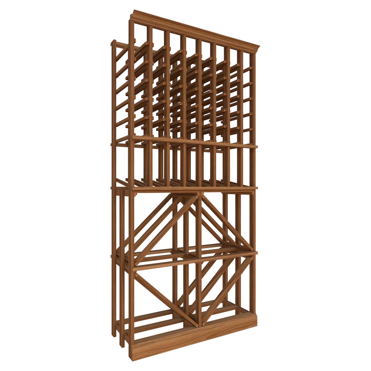 Premier Cru Wine Racks Diamond with Standard (750ml) plus Combo - Premier Cru Premium Wooden Racking Canadian Toasted Maple
