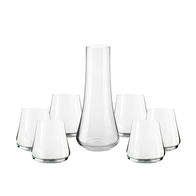 Flat Bottom Crystal Decanter+Gabriel-Glas DrinkArt Glasses Image1