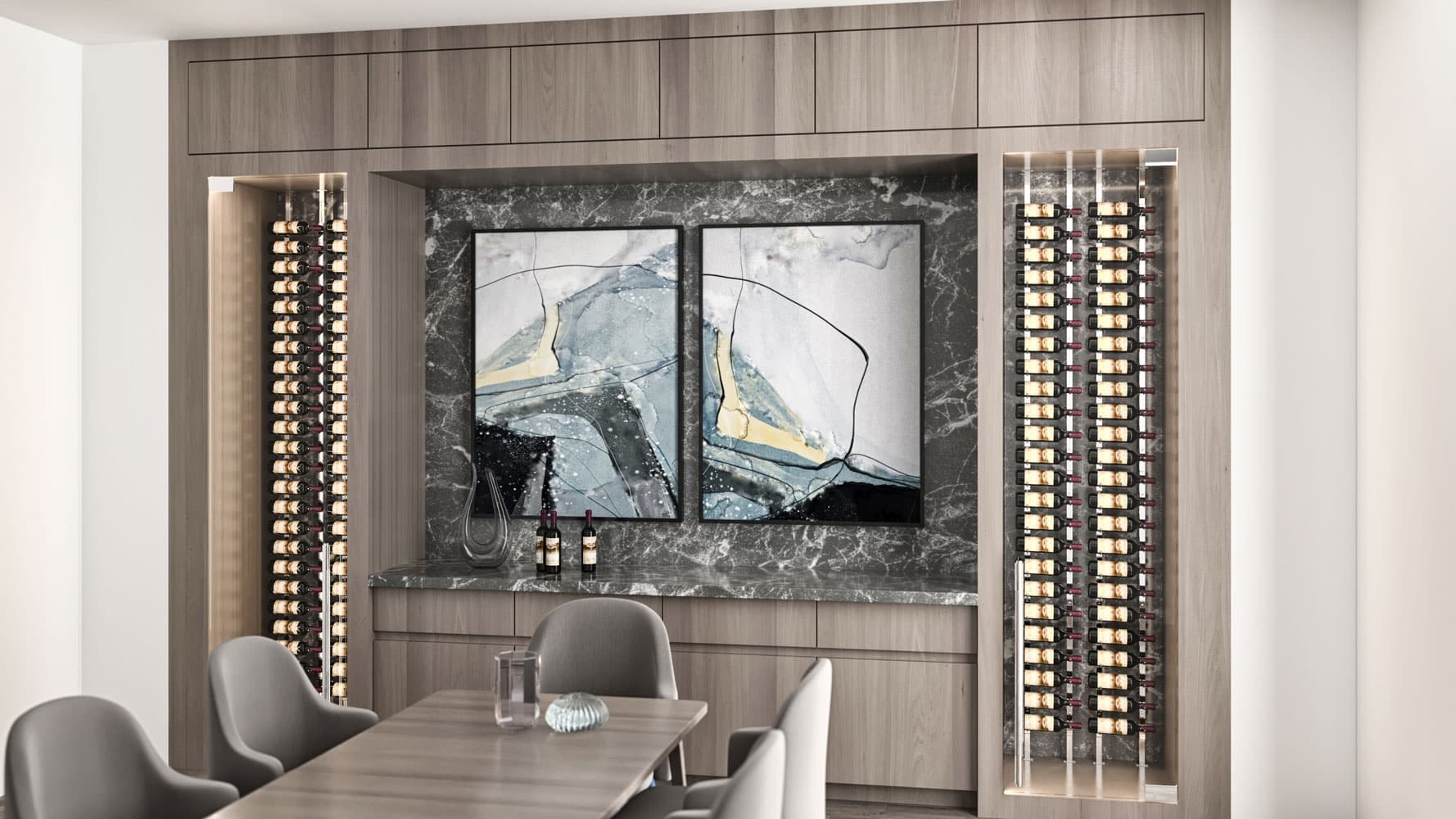 VintageView W Series Wine Rack Frame Hidden Base Plate (floor-to-ceiling wine rack component)