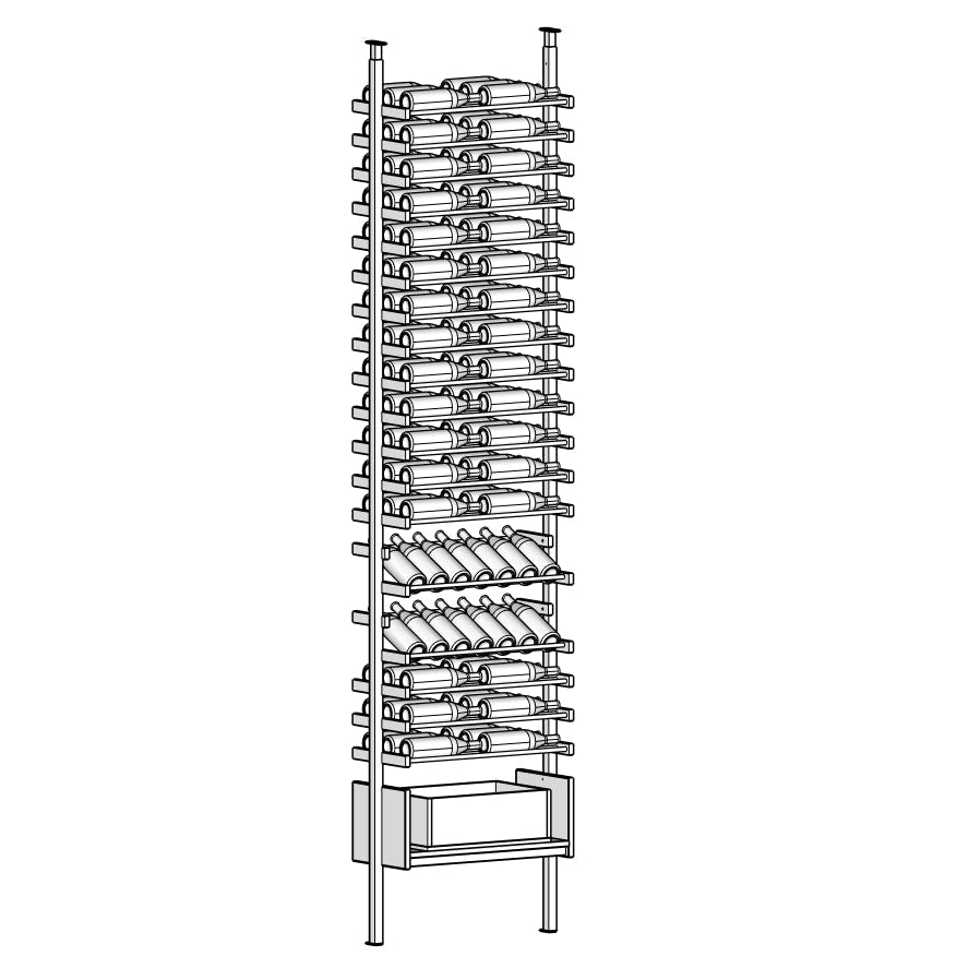 Premier Cru Wine Racks Premier Cru Modern - Ensemble - Double Wide (29 1/2" Wide) - 3 Bottles Deep