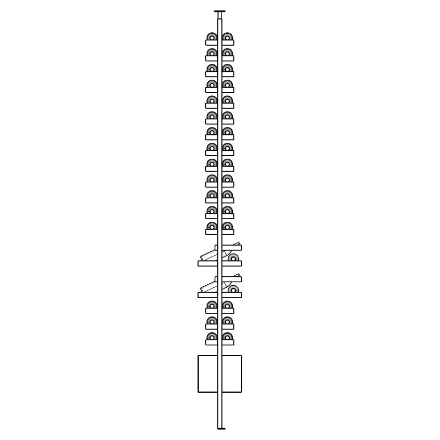 Diagram of Ensemble Wine Rack bottles shows vertical on shelve