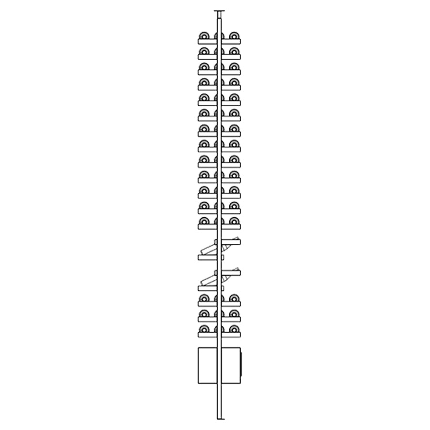 Ensemble wine rack diagram with vertical position shelves holding wine bottles