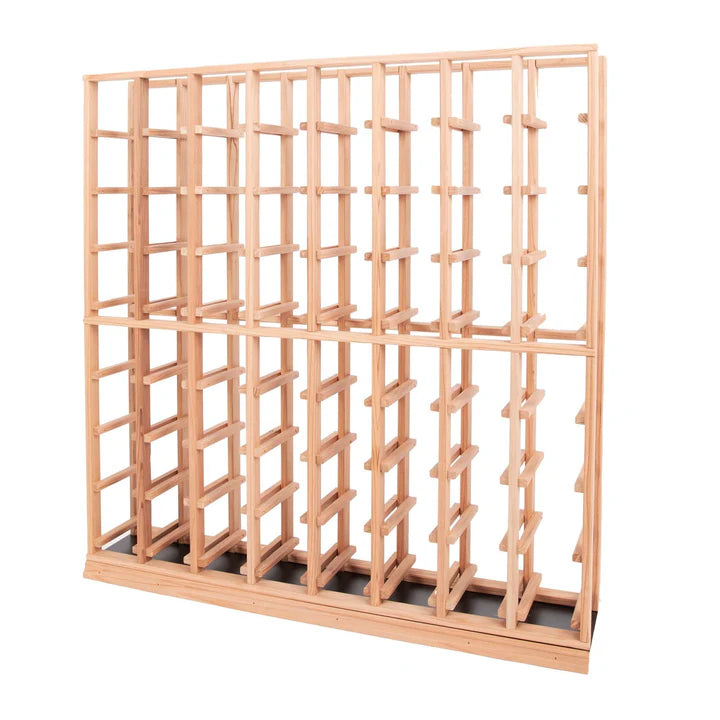 Modular Redwood Wine Racking F01 Individual Bottle 8 Column Wine Rack