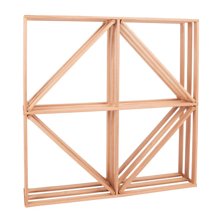 Modular Redwood Wine Racking F05 Diamond Wood Wine Rack 32" High - 80 Bottles (F05A)