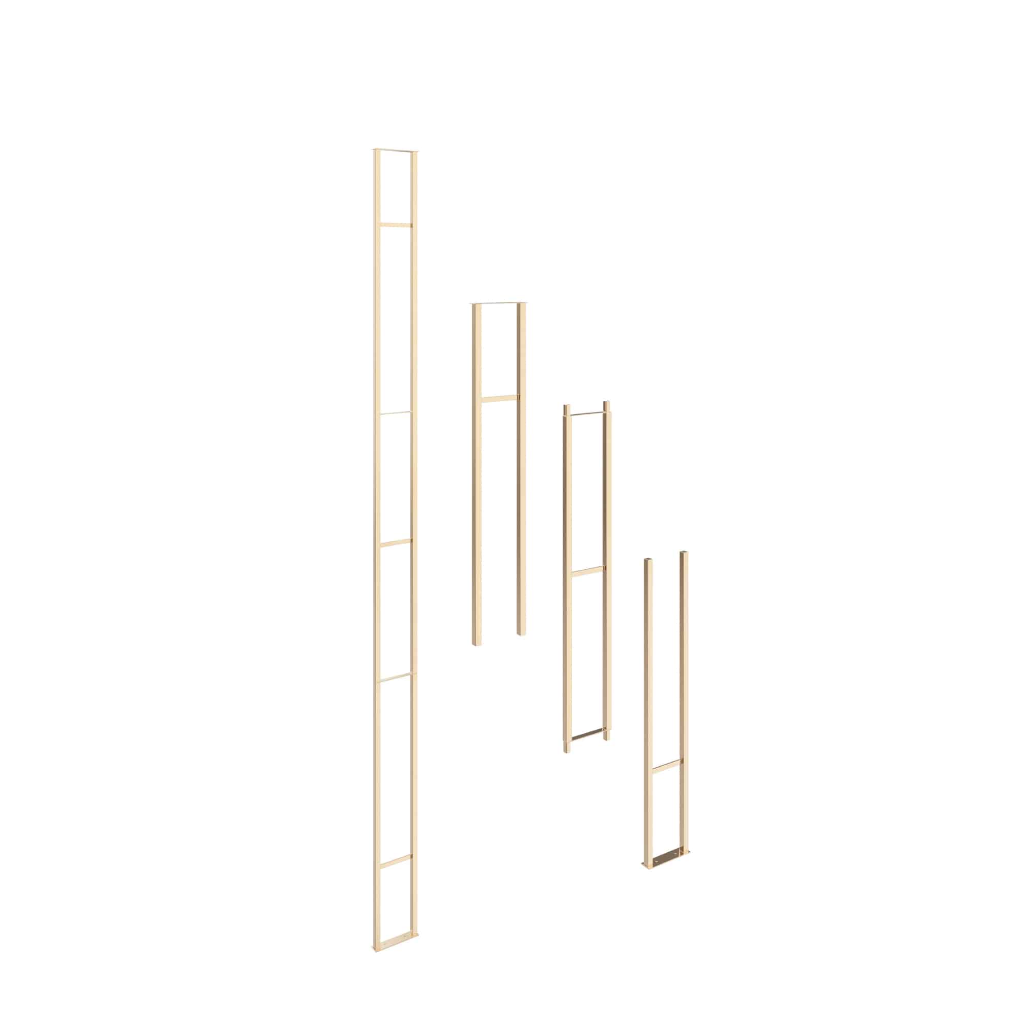 VintageView W Series Wine Rack Frame 12 (floor to ceiling wine rack support for up to 198 wine bottles) Golden Bronze