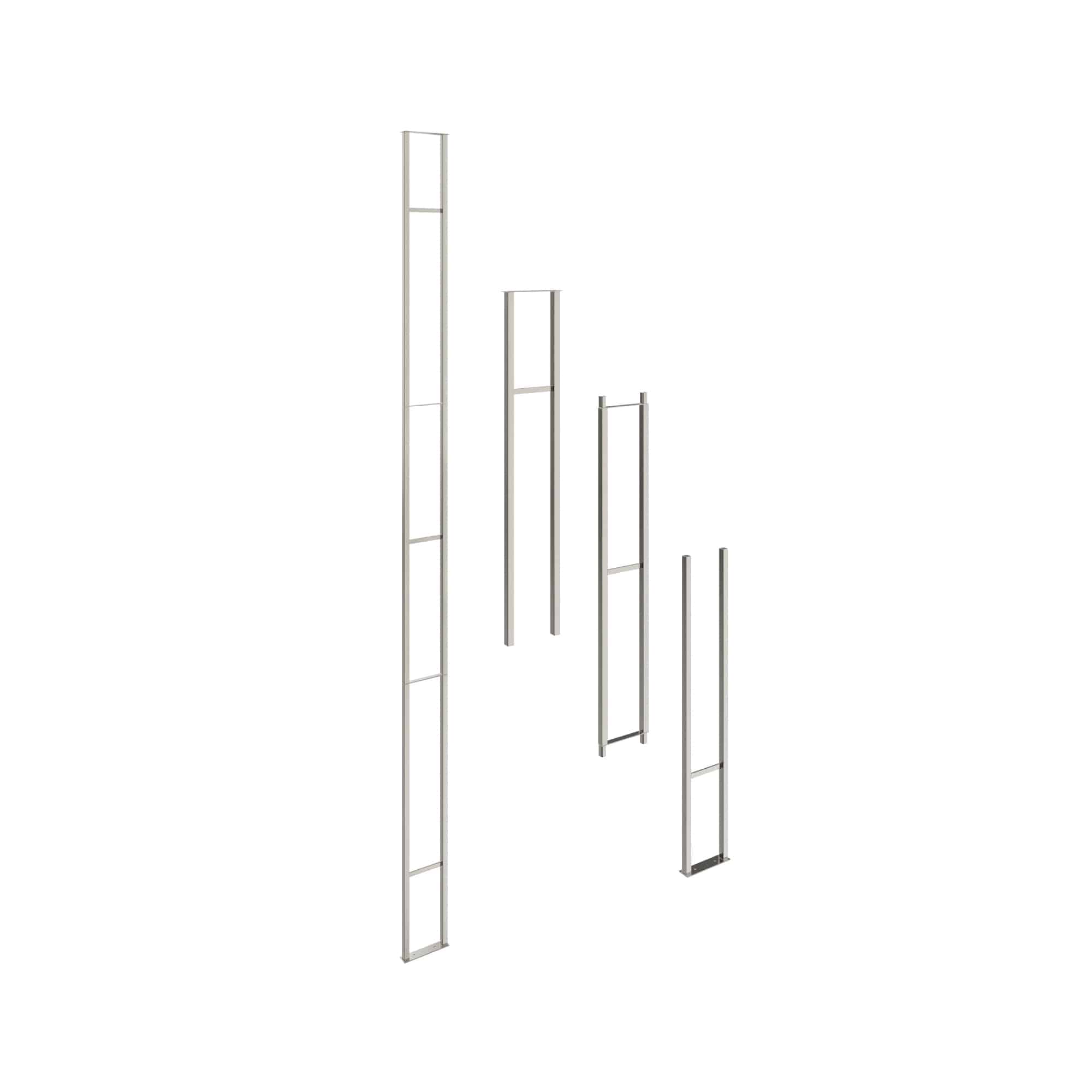 VintageView W Series Wine Rack Frame 12 (floor to ceiling wine rack support for up to 198 wine bottles) Gun Metal Lux