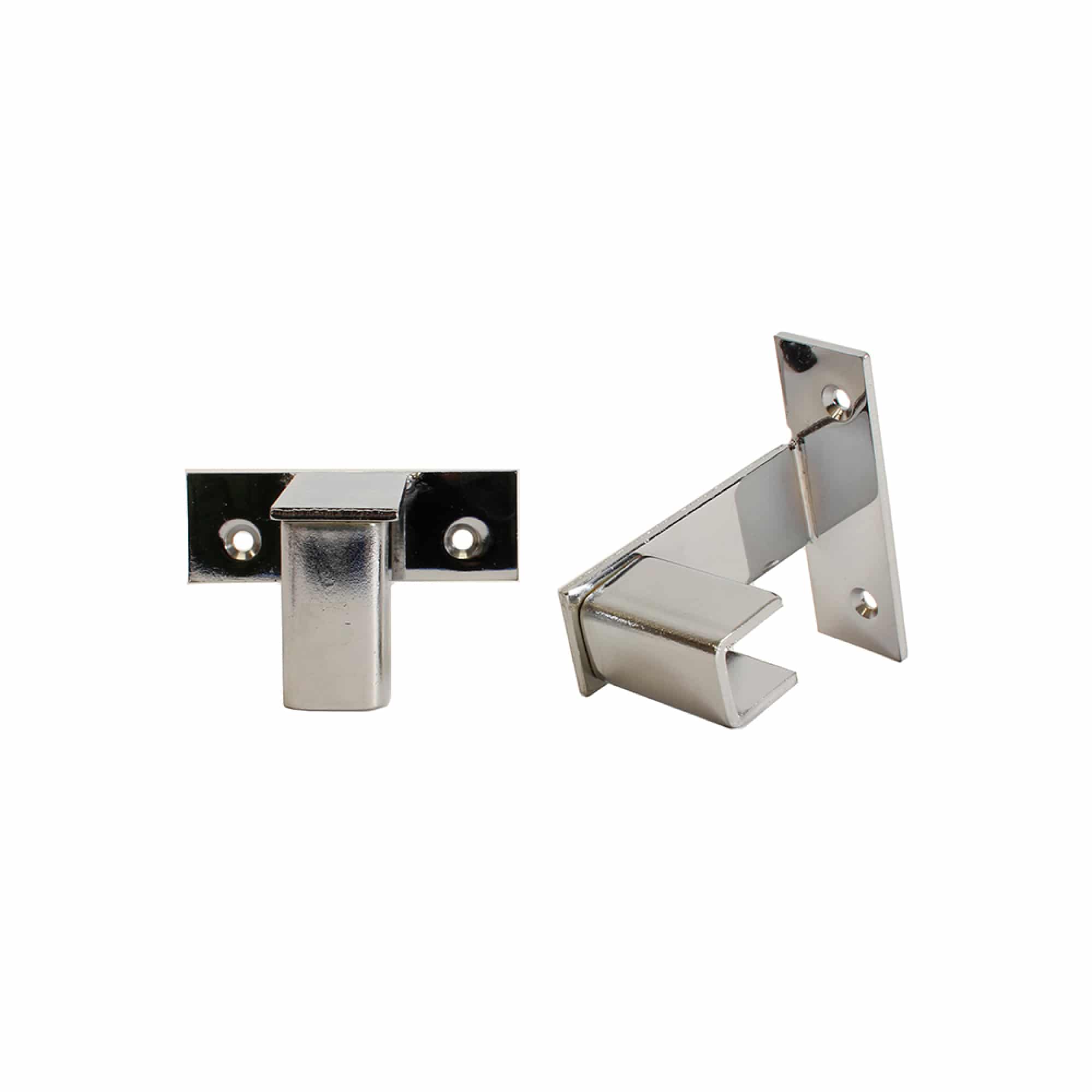 VintageView W Series Wine Rack Frame 2-inch Standoff Bracket (floor-to-ceiling wine rack component) Chrome Luxe