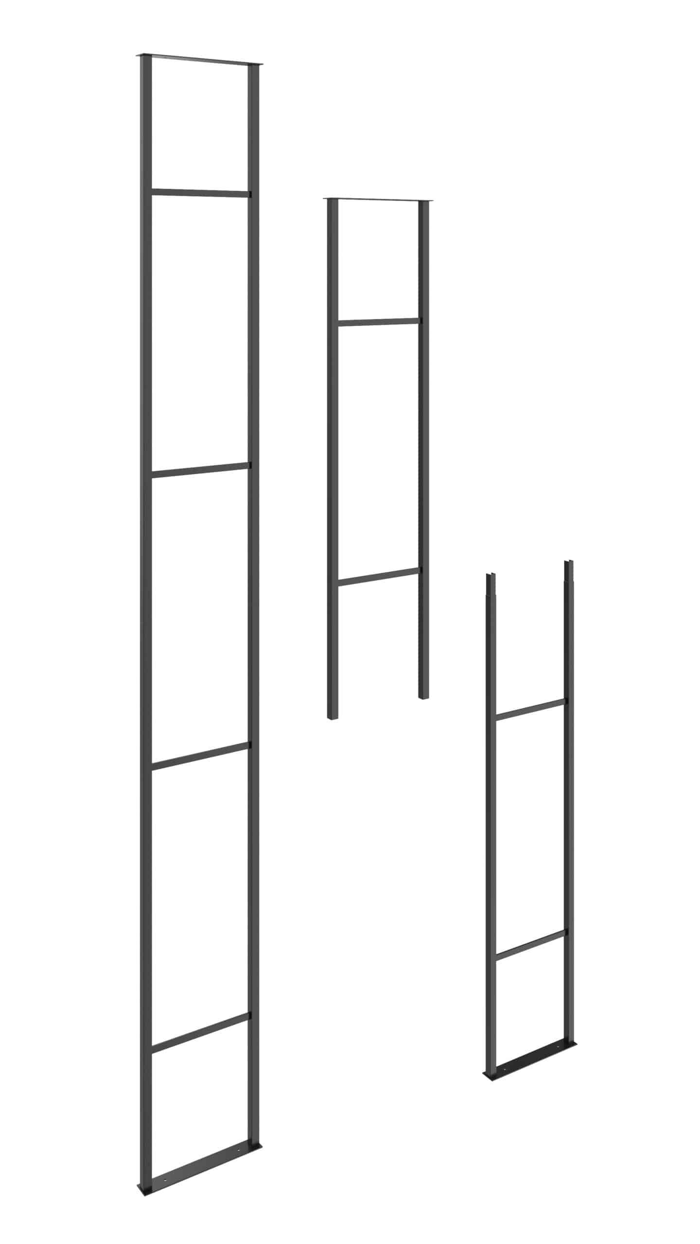 VintageView W Series Wine Rack Frame Big 10 (floor to ceiling wine rack support for up to 24 3-6L wine bottles) Matte Black
