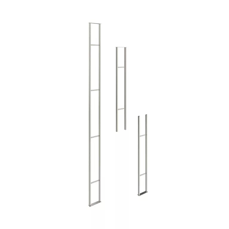 VintageView W Series Wine Rack Frame 10 (floor to ceiling wine rack support for up to 162 wine bottles) Gun Metal Lux