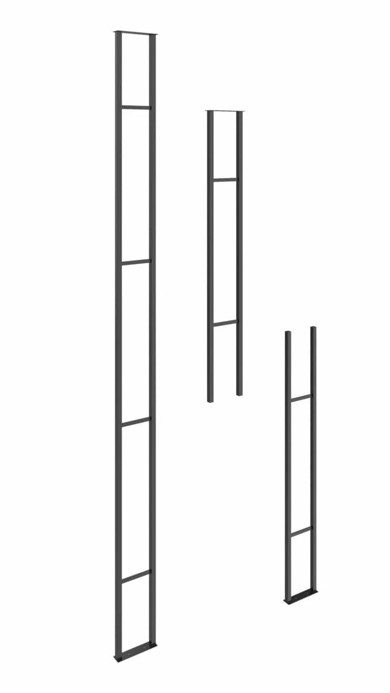 VintageView W Series Wine Rack Frame 10 (floor to ceiling wine rack support for up to 162 wine bottles) Matte Black