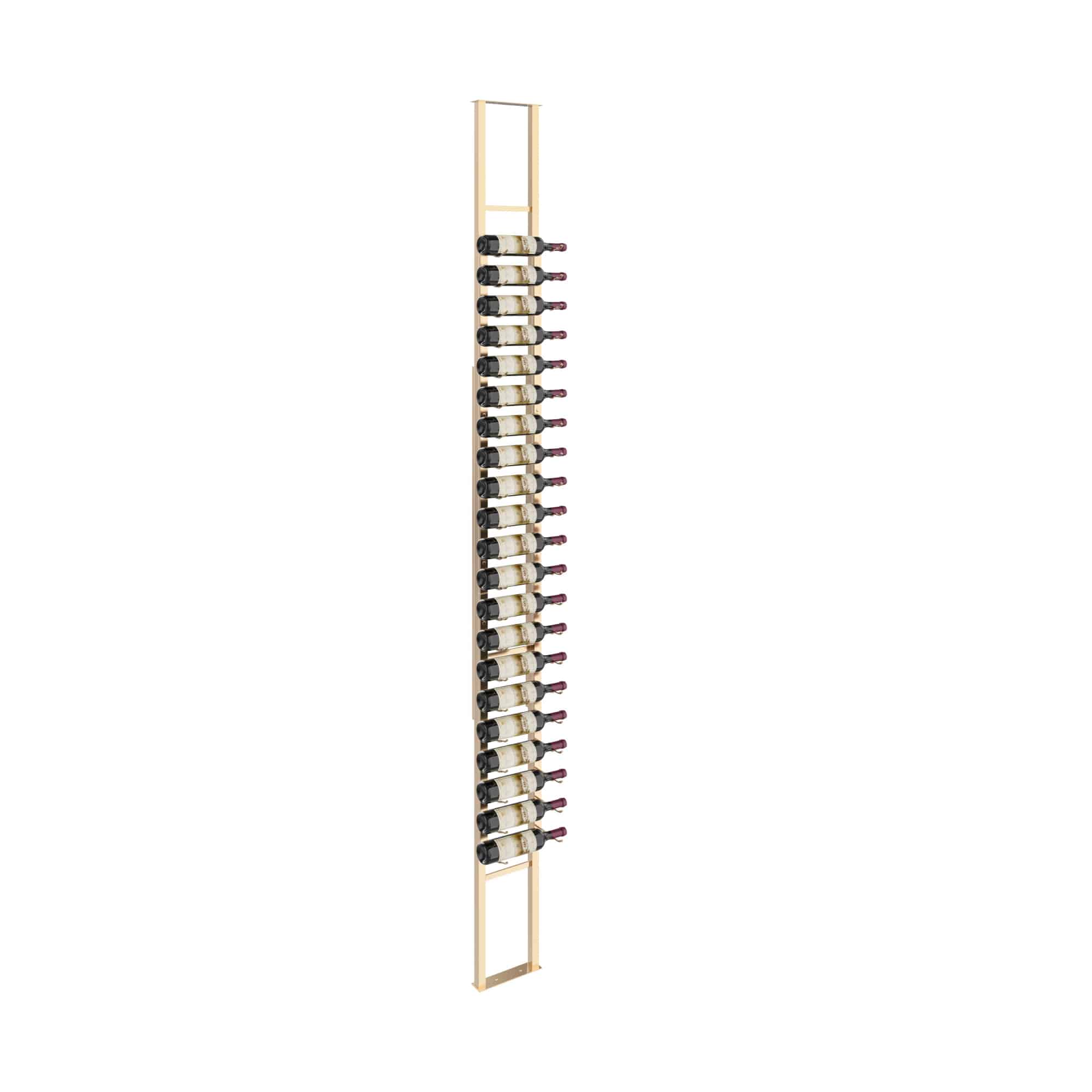 VintageView W Series Single Sided Floating Wine Rack 10 (floor-to-ceiling display) Golden Bronze 21 Bottles