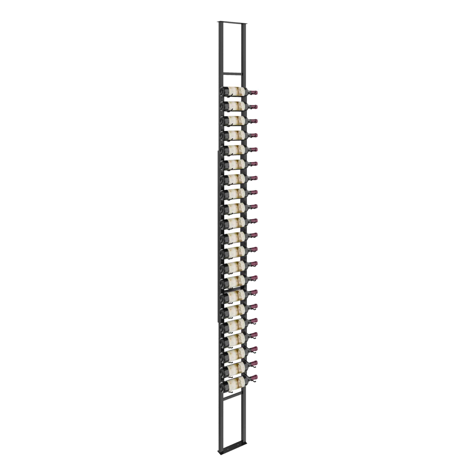 VintageView W Series Single Sided Floating Wine Rack 10 (floor-to-ceiling display) Matte Black 21 Bottles