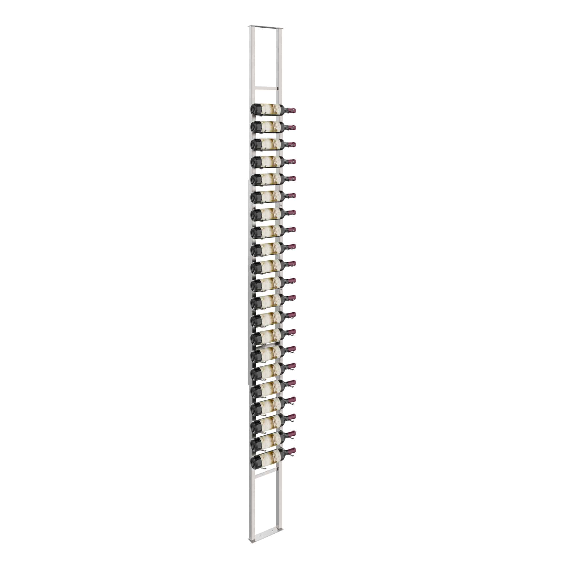 VintageView W Series Single Sided Floating Wine Rack 10 (floor-to-ceiling display) Brushed Nickel 21 Bottles
