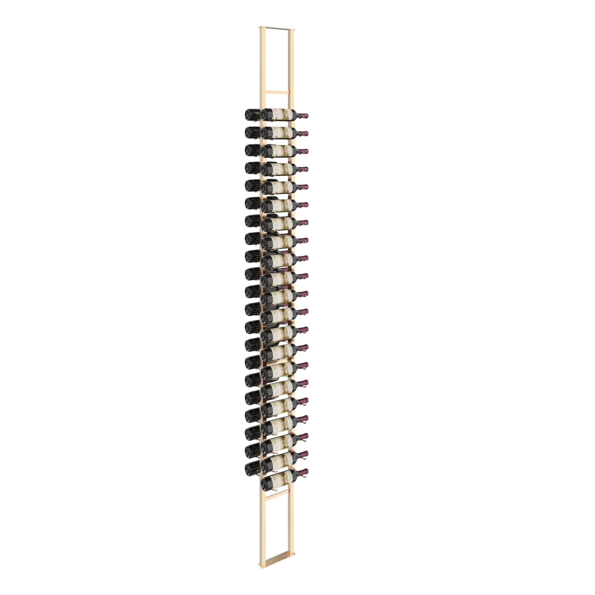 VintageView W Series Double Sided Floating Wine Rack Kit 10 (floor-to-ceiling display) Golden Bronze 42 Bottles