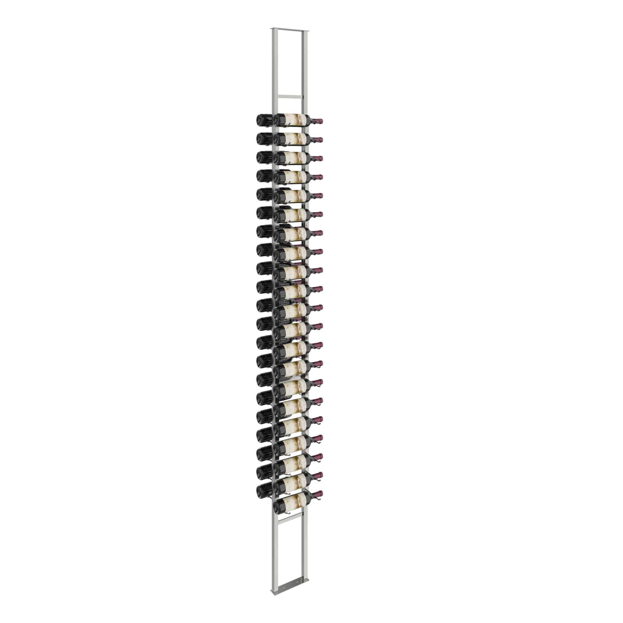VintageView W Series Double Sided Floating Wine Rack Kit 10 (floor-to-ceiling display) Gun Metal Lux 42 Bottles