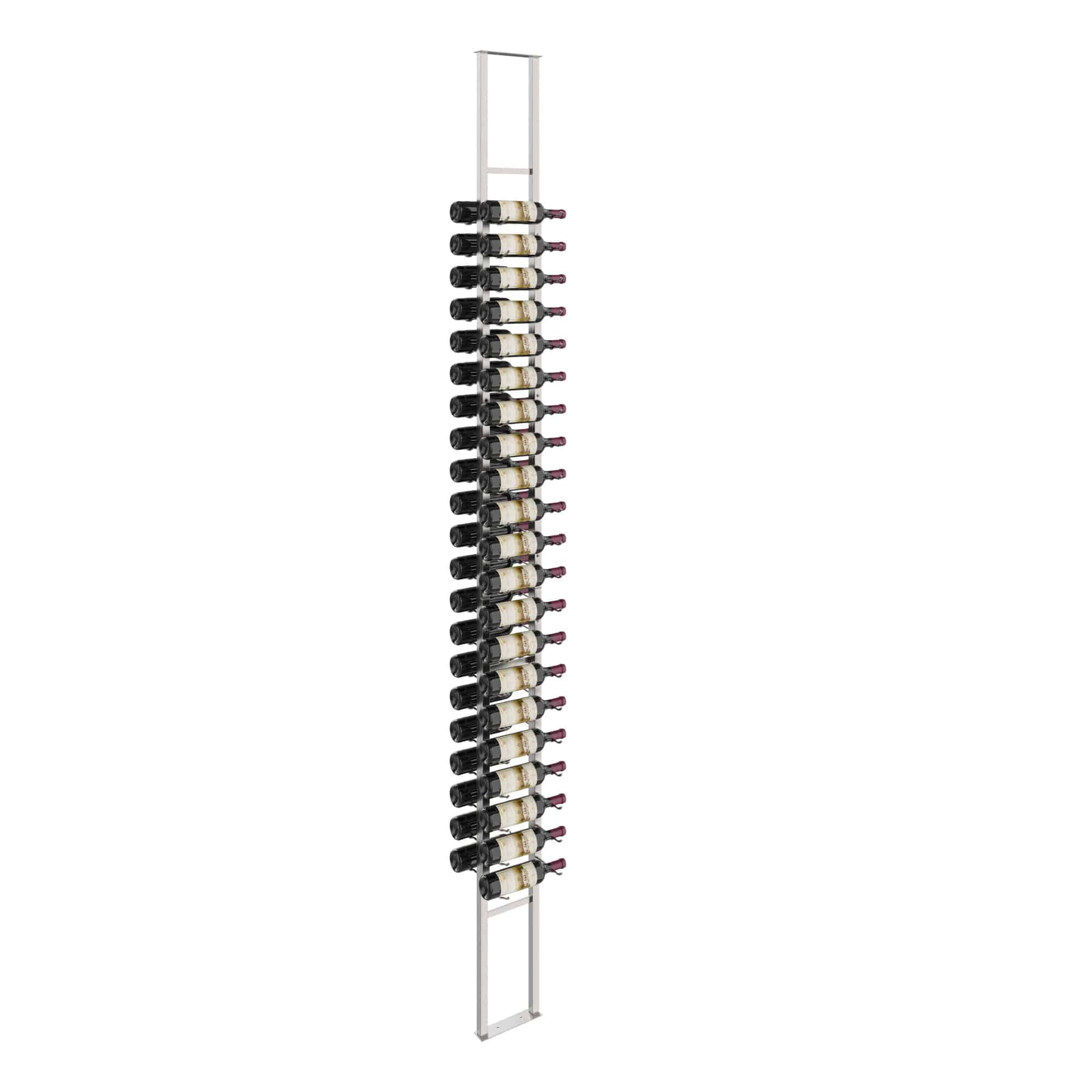 VintageView W Series Double Sided Floating Wine Rack Kit 10 (floor-to-ceiling display) Brushed Nickel 42 Bottles