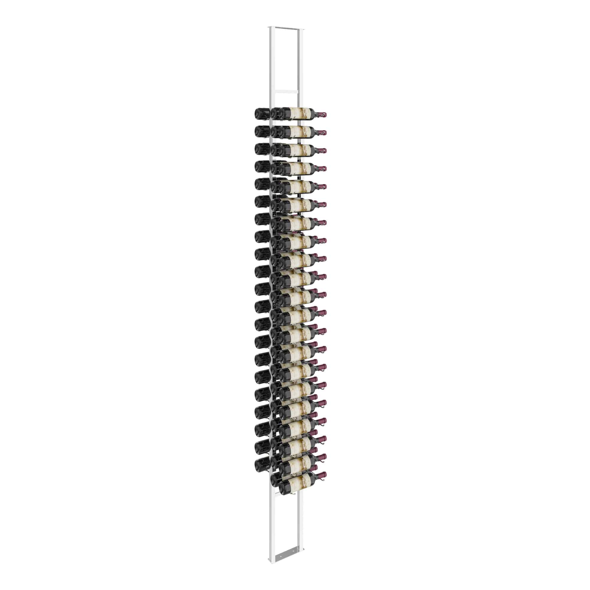 VintageView W Series Double Sided Floating Wine Rack Kit 10 (floor-to-ceiling display) Chrome Luxe 63 Bottles