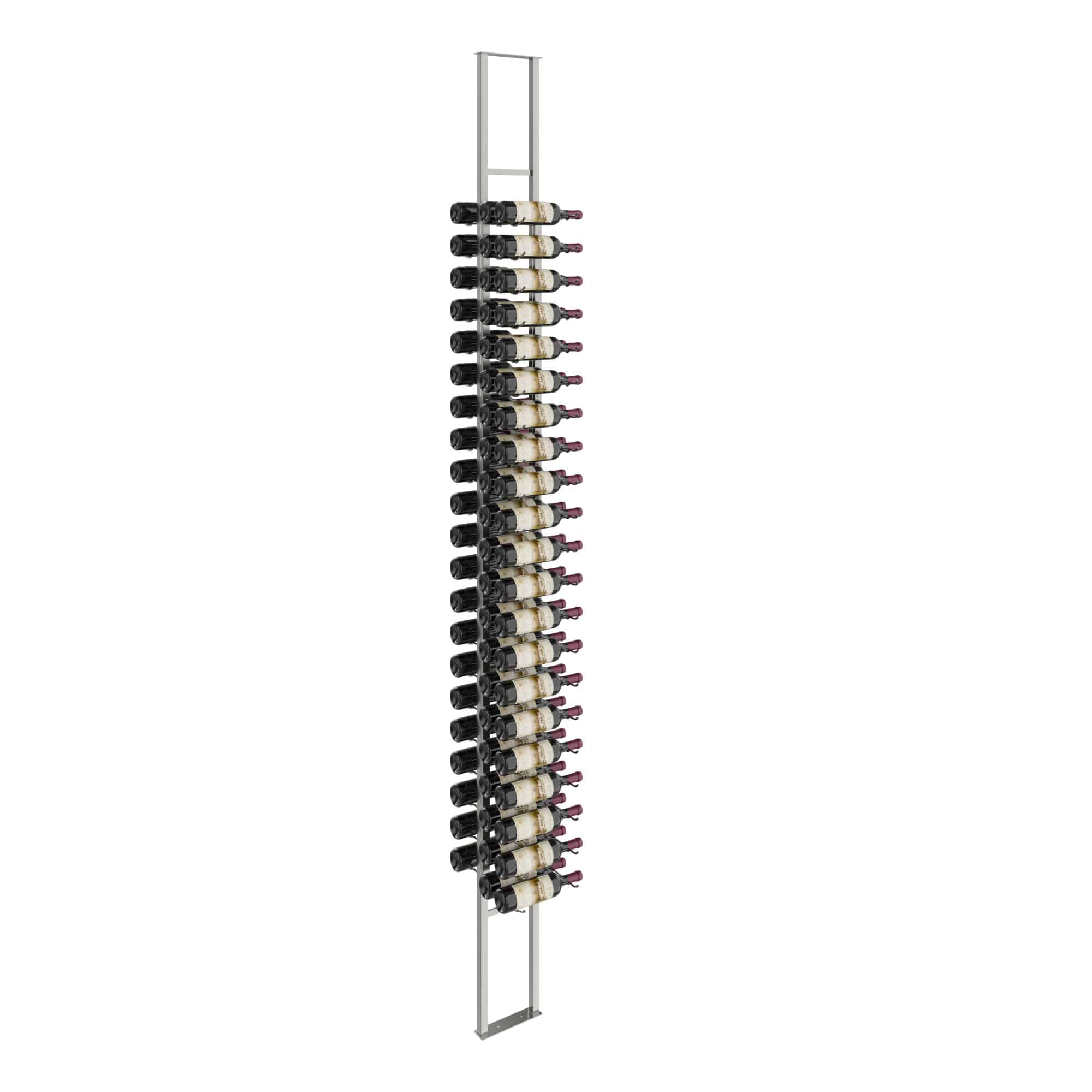VintageView W Series Double Sided Floating Wine Rack Kit 10 (floor-to-ceiling display) Gun Metal Lux 63 Bottles