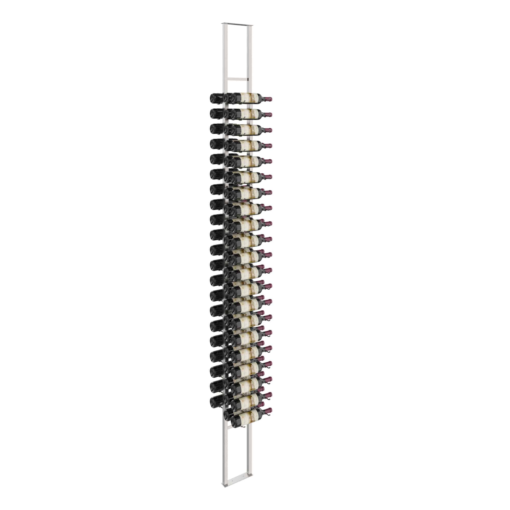 VintageView W Series Double Sided Floating Wine Rack Kit 10 (floor-to-ceiling display) Brushed Nickel 63 Bottles