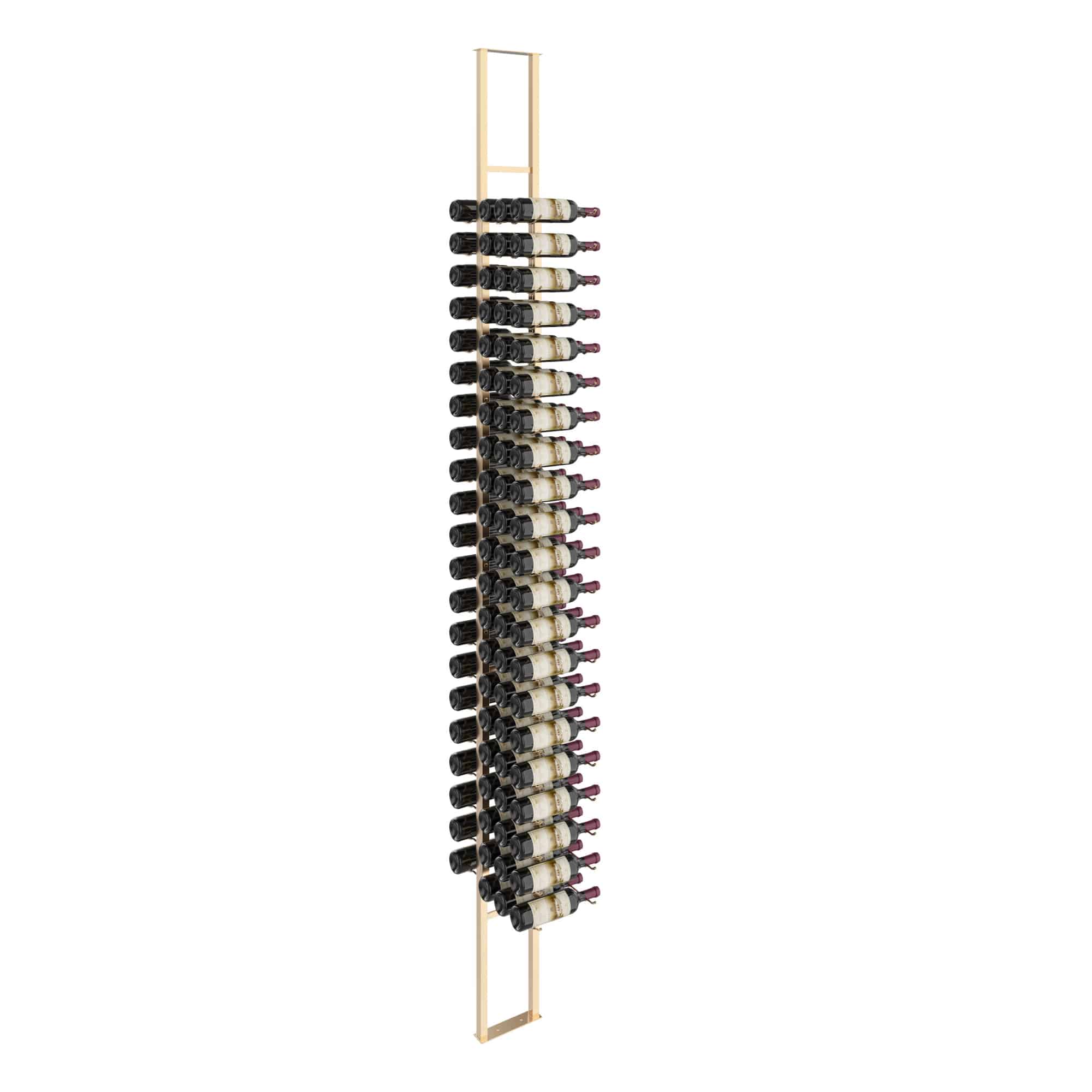VintageView W Series Double Sided Floating Wine Rack Kit 10 (floor-to-ceiling display) Golden Bronze 84 Bottles