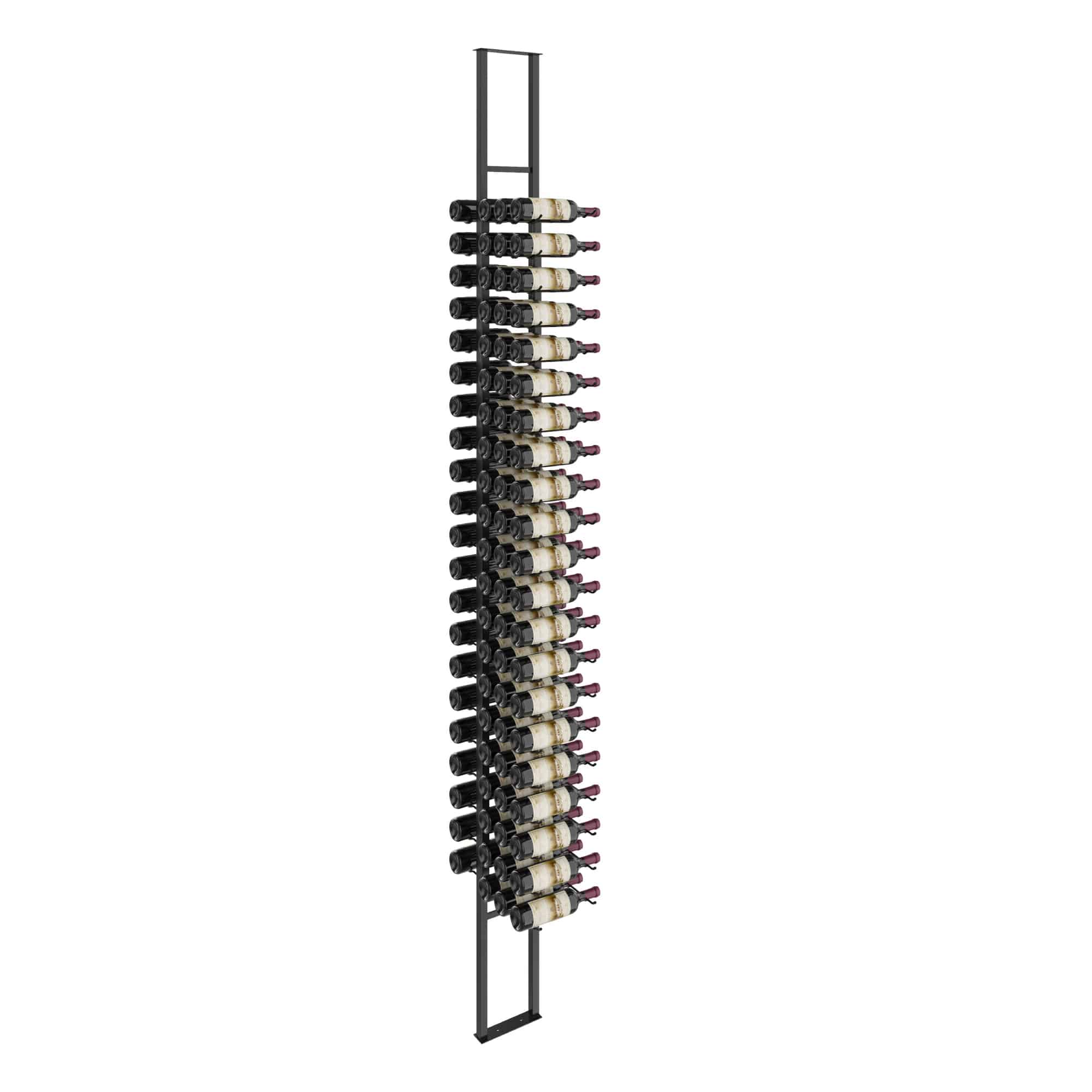 VintageView W Series Double Sided Floating Wine Rack Kit 10 (floor-to-ceiling display) Matte Black 84 Bottles