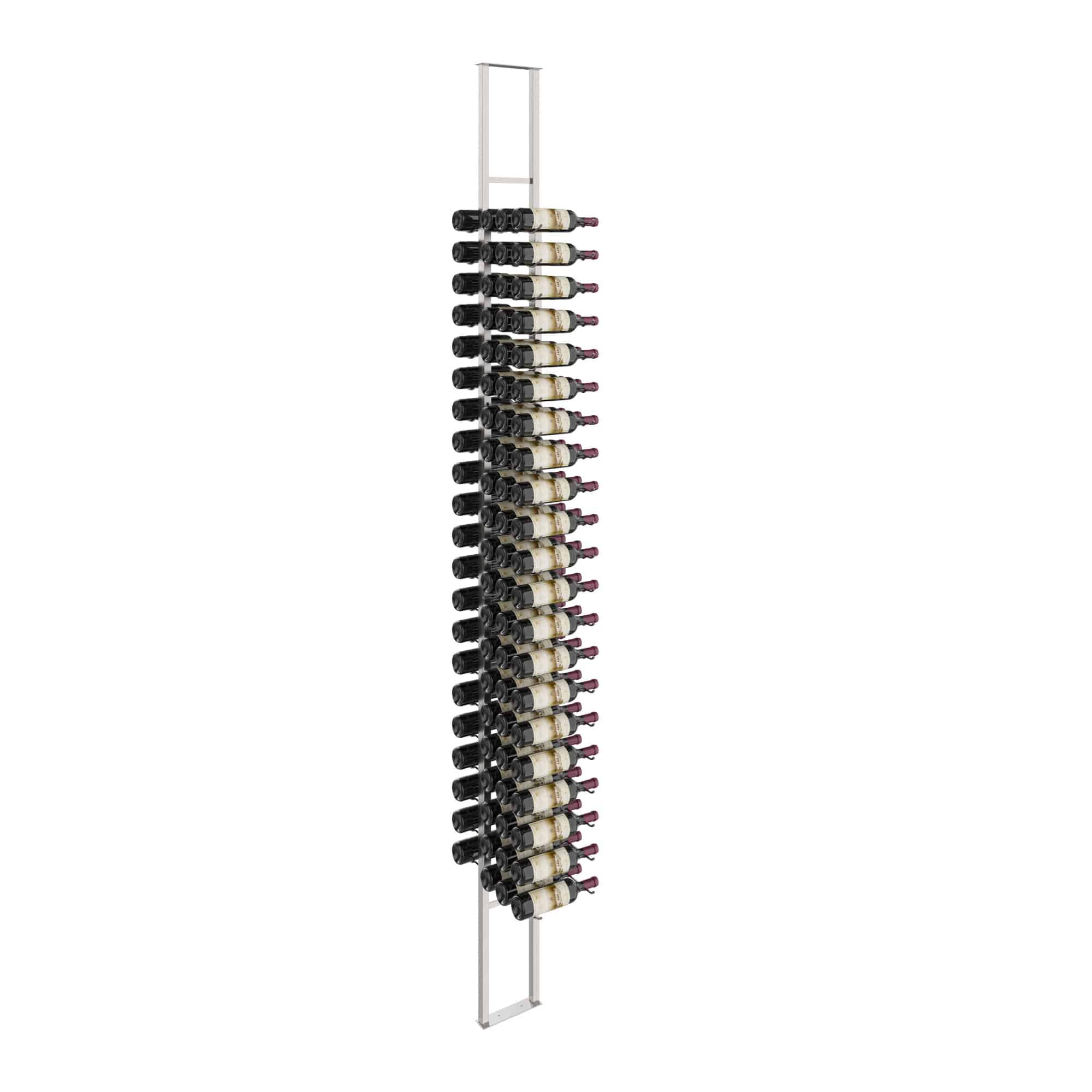 VintageView W Series Double Sided Floating Wine Rack Kit 10 (floor-to-ceiling display) Brushed Nickel 84 Bottles