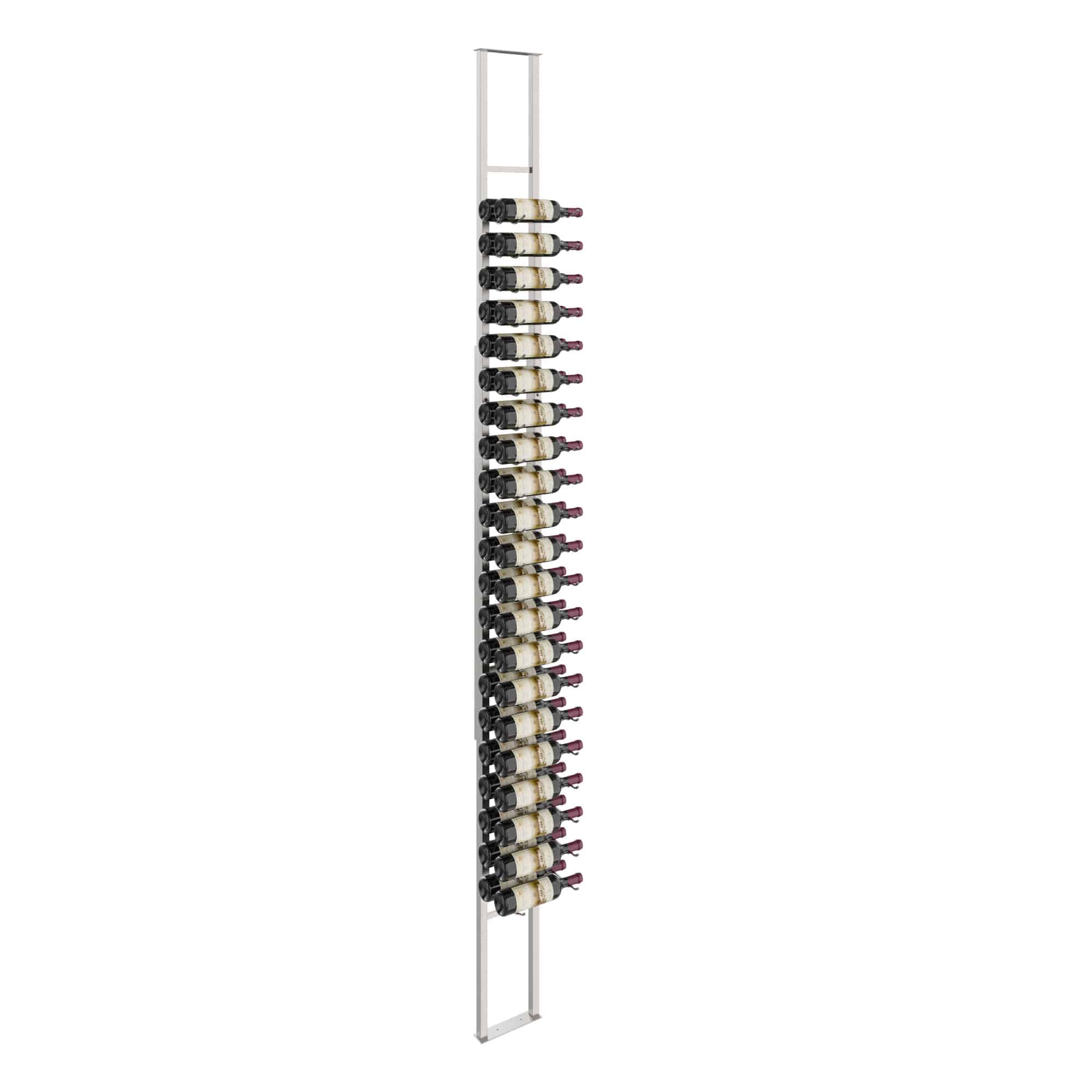 VintageView W Series Single Sided Floating Wine Rack 10 (floor-to-ceiling display) Brushed Nickel 42 Bottles