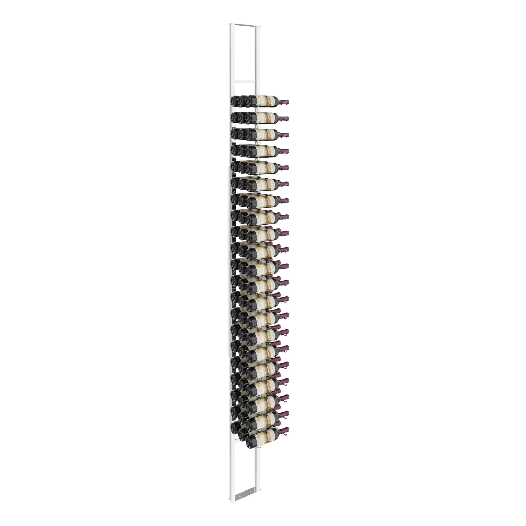 VintageView W Series Single Sided Floating Wine Rack 10 (floor-to-ceiling display) Chrome Luxe 63 Bottles