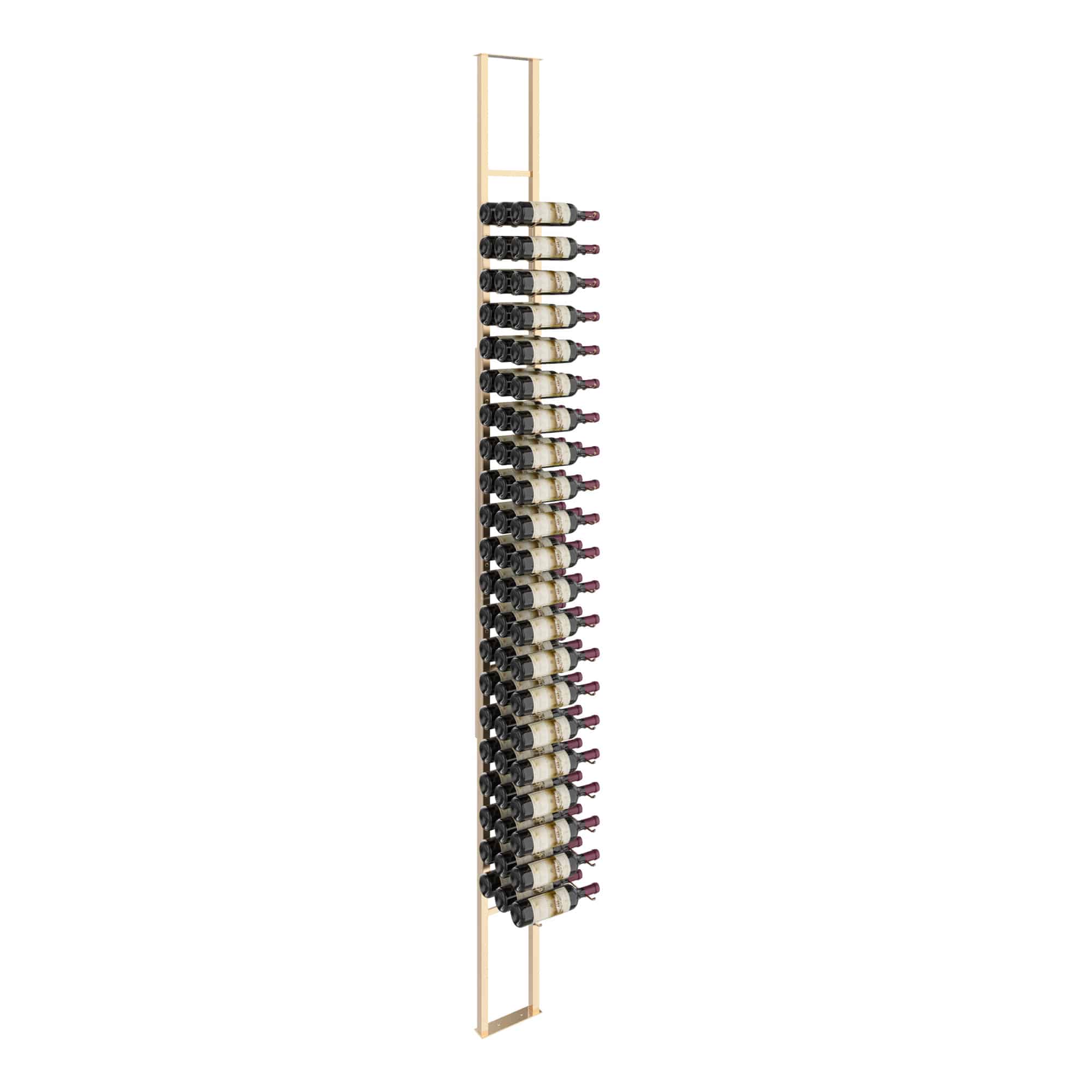 VintageView W Series Single Sided Floating Wine Rack 10 (floor-to-ceiling display) Golden Bronze 63 Bottles