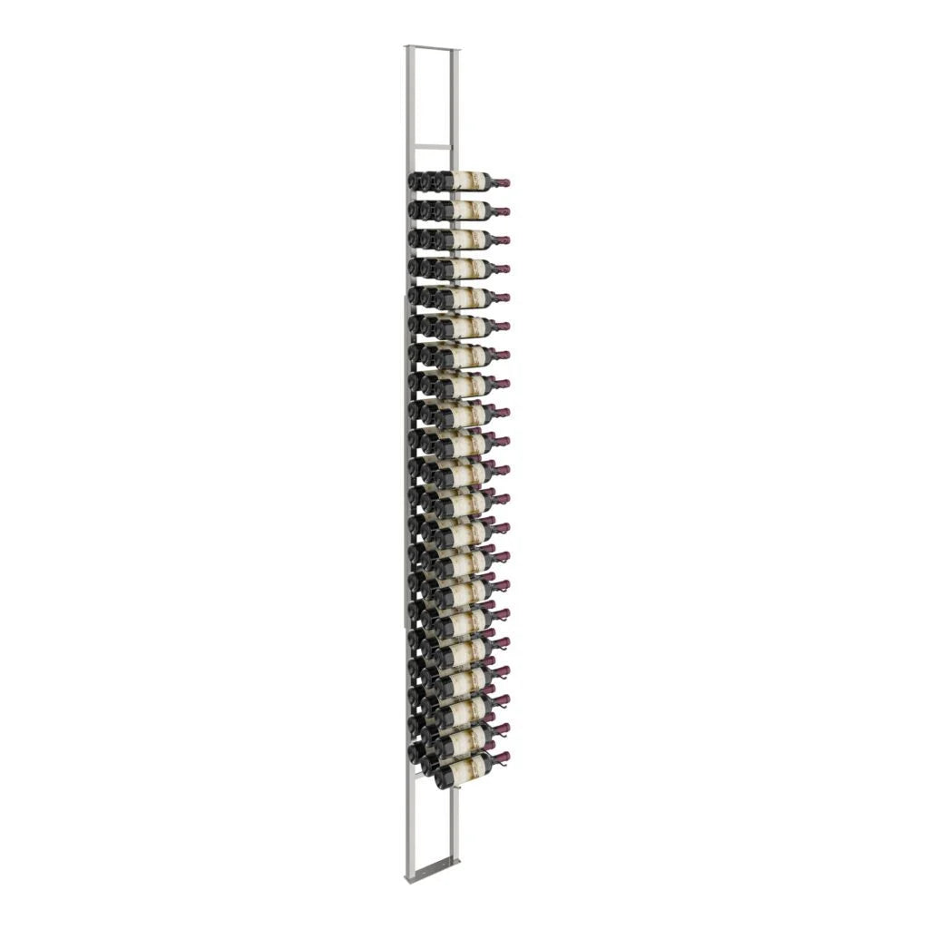 VintageView W Series Single Sided Floating Wine Rack 10 (floor-to-ceiling display) Gun Metal Lux 63 Bottles