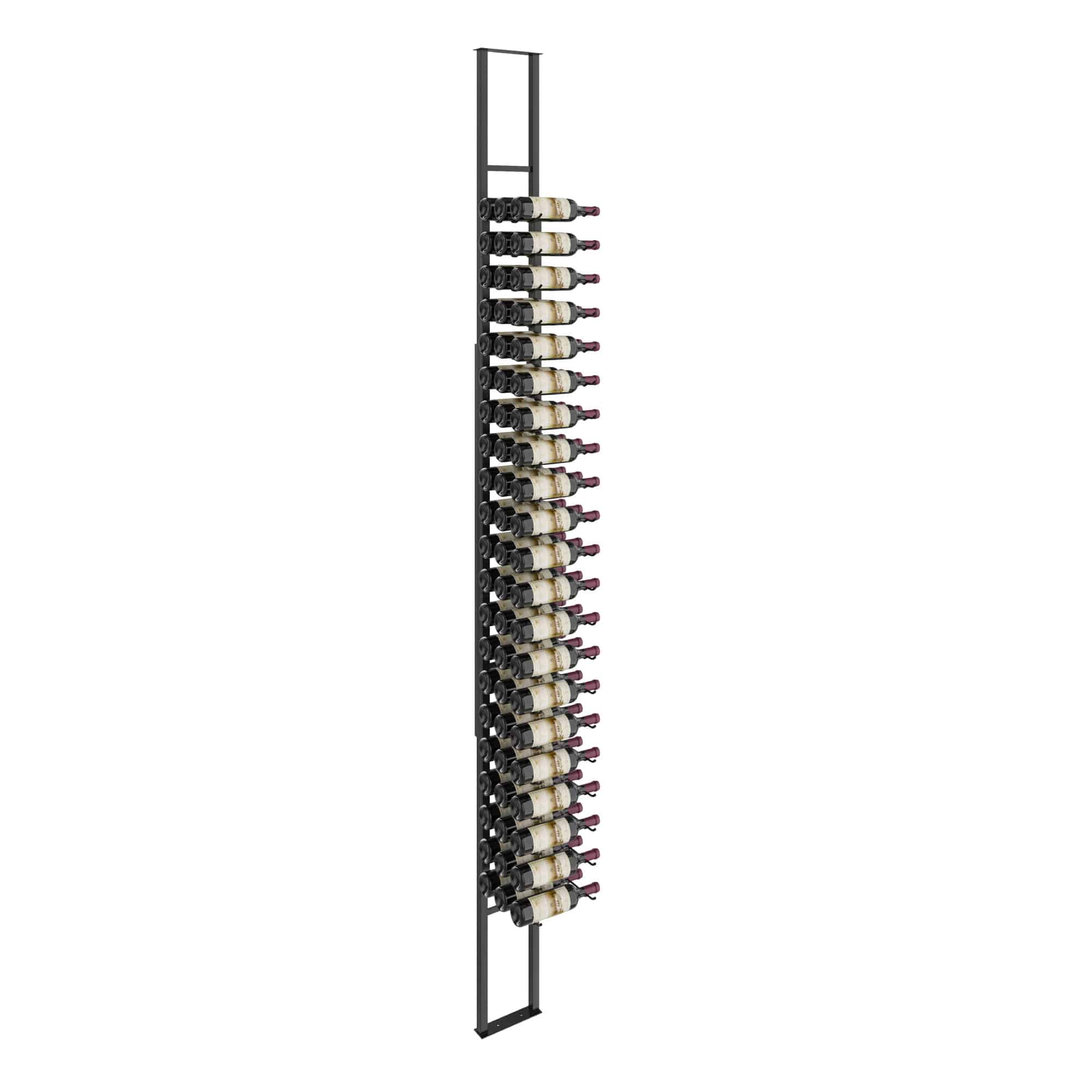 VintageView W Series Single Sided Floating Wine Rack 10 (floor-to-ceiling display) Matte Black 63 Bottles